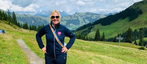 Britta Wiegand beim Wandern