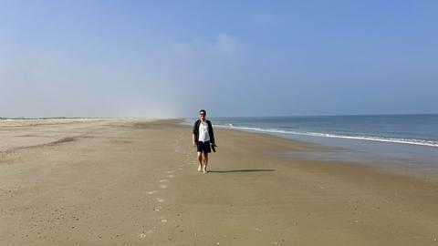 Dieter Voss am Strand