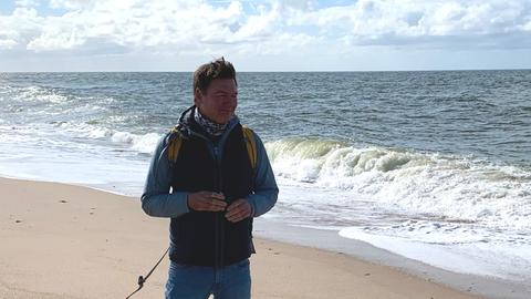 Dieter Voss am Strand