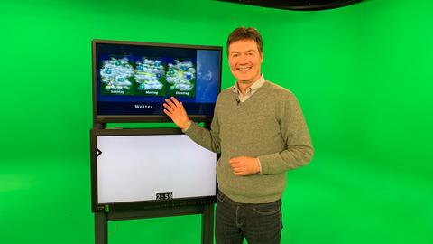Dieter Voss im Wetterstudio