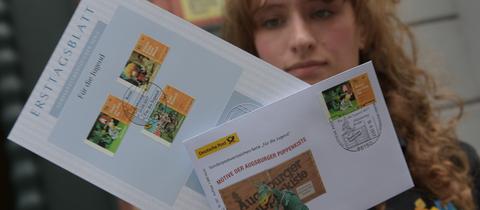 Einige Figuren der Augsburger Puppenkiste jetzt auch auf Briefmarken