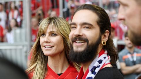 Heidi Klum und Tom Kaulitz vor dem Spiel in München