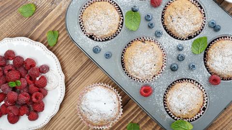 Muffins mit Himbeeren