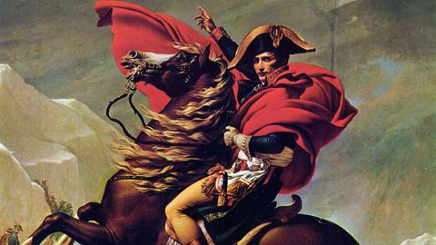 Gemälde von Napoleon Bonaparte auf einem Pferd