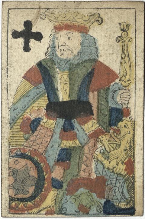 Historische Spielkarte Kreuz-König