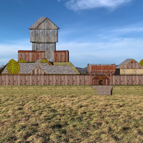 Computermodell der Burg