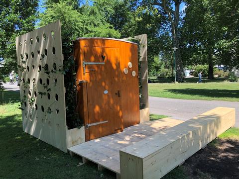 Komposttoilette im Herrngarten in Darmstadt