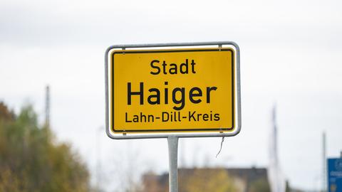 Ortsschild von Haiger im Lahn-Dill-Kreis