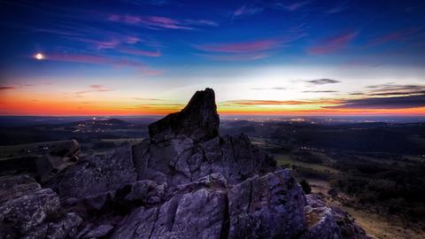 Sonnenuntergang auf der Wasserkuppe in der Rhön