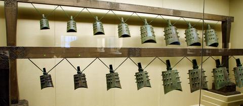Antike Glocken in einem Museum in Shanghai.